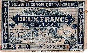 BILLET DE 2 FRANCS 1944 FACE 1